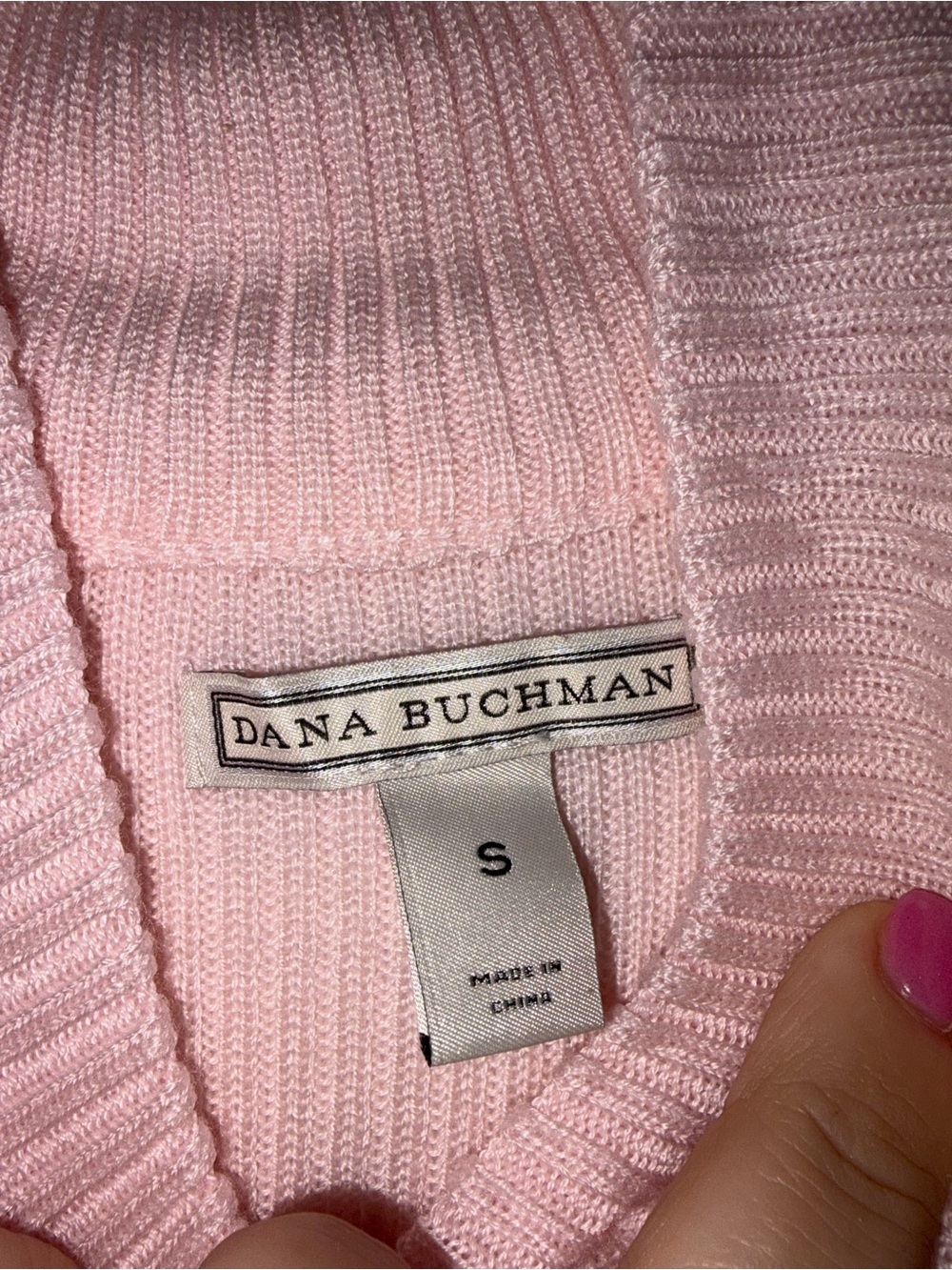 Dana Buchman Pink Sleeveless Turtleneck Tank - Picture 2 of 3